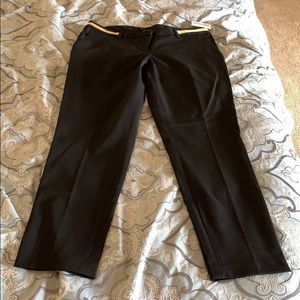 Dalia Black Pants with gold belt accent